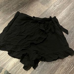 Black skirt flowy with built in shorts